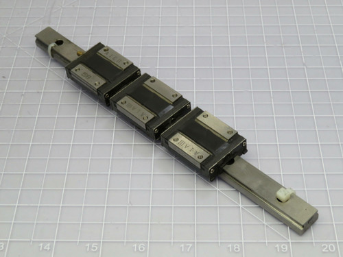 Lot of 3 THK RSR15ZM 10013X Linear Bearing Blocks On 9 1/2 In Rail  For Sale