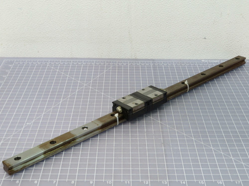 Lot of 2 THK SSR20  Linear Bearing Blocks on a 25 In Rail  For Sale