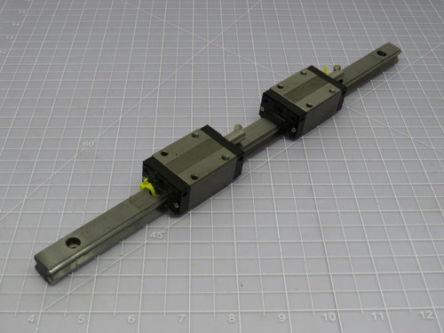 Lot of 2 TBI S15VN 130408-00382  Linear Bearing Blocks on 13 In Rail  For Sale