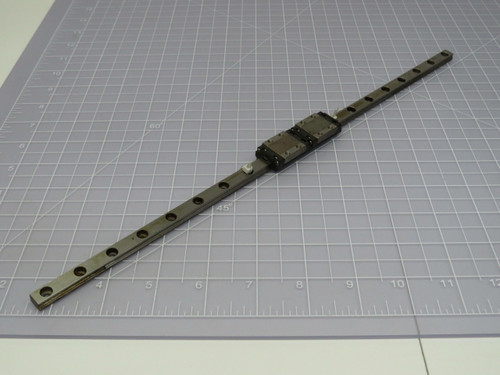 Lot of 2 THK SRS9M  Linear Bearing Blocks on a 15.5 In Rail  For Sale