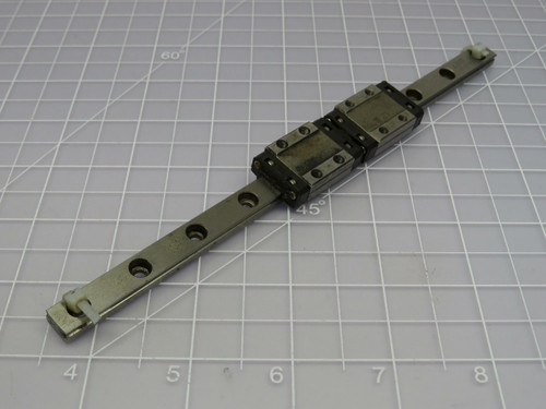 Lot of 2 THK RSR9KM  Linear Bearing Blocks on a 10 In Rail  For Sale