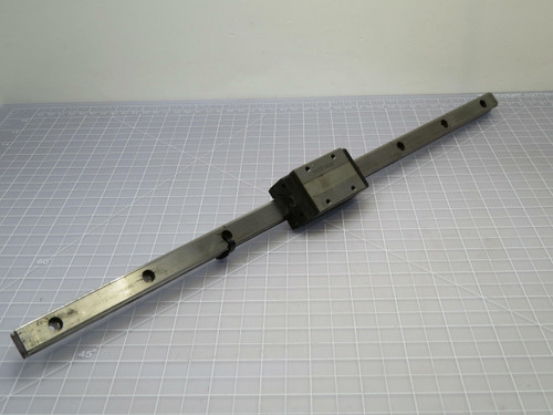 THK SHS15  Linear Bearing Block on a 18.5 in Rail  For Sale