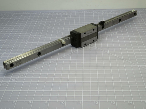 THK SHS15  Linear Bearing Block on a 14.5 in Rail  For Sale