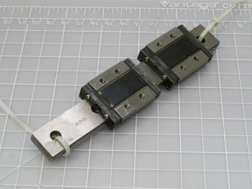 Lot of 2 THK RSH9WZM 5F026X Bearing Blocks on a 6 1/2 In Rail  For Sale