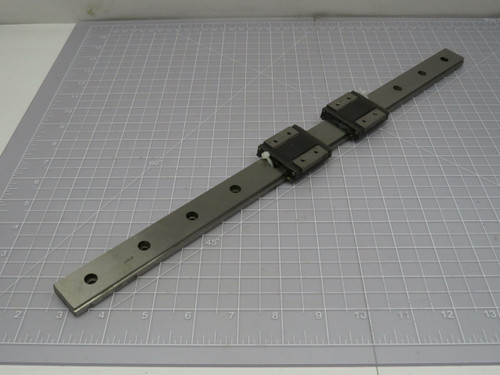 THK RSR12WZM 5H081X Linear Bearing on a 17.5 In Rail  For Sale