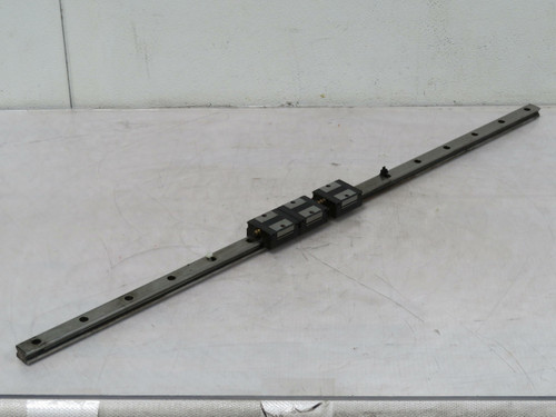 Lot of 3 THK SSR20  Linear Bearing Block on a 34.5 in Rail  For Sale