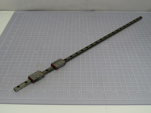 Lot of 2 Schneeberger MNN 9-G1  LInear Bearing Blocks on a 20 in Rail  For Sale