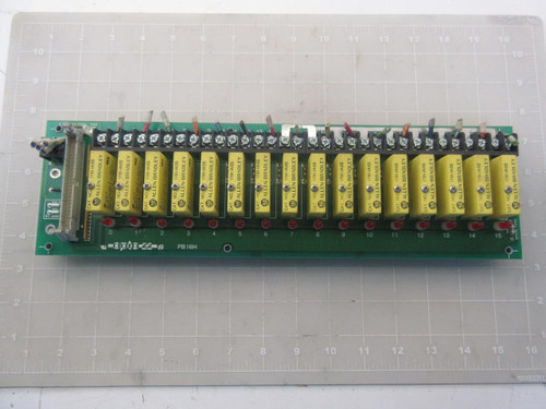 OPTO 22 PB16H 001820A 1781-IA5S I/O BACKPLANE BOARD W/ 16 OUTPUT MODULES T52964
