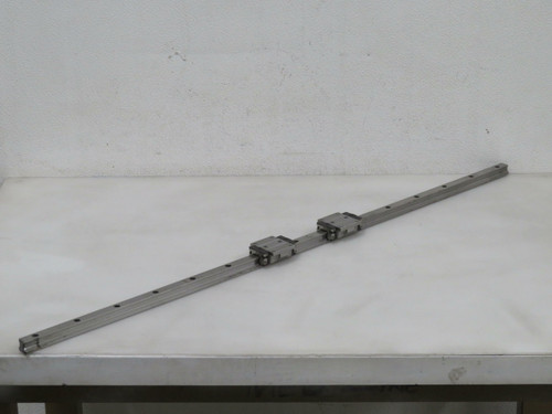 Lot of 2  R165111320  Linear Bearing Blocks on a 34.5 In Rail  For Sale