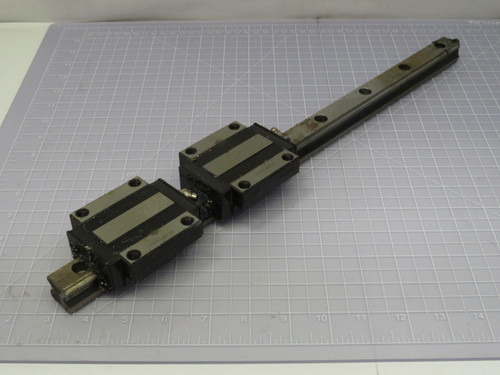 Lot of 2 THK HSR25  Linear Bearing Block on a 18 in rail  For Sale