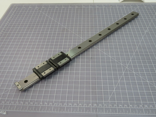 Lot of 2 THK RSR1 2WZM  Linear Bearing Block on a 17.5 in Rail  For Sale
