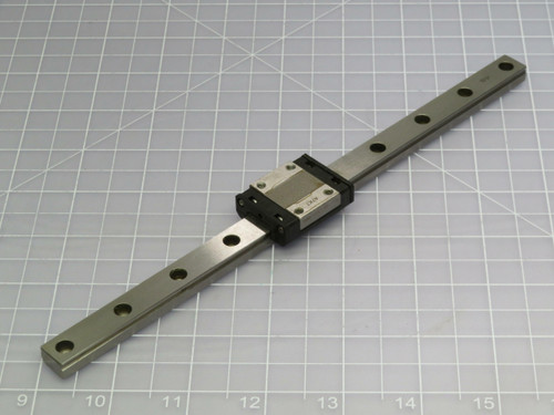 THK SRS12M  Linear Bearing Blocks on a 9.5 in Rail  For Sale