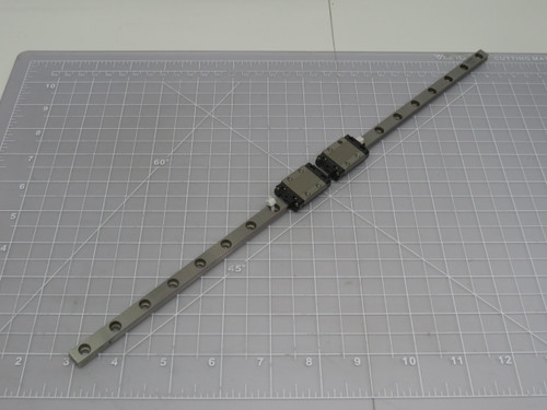 Lot of 2 THK SRS9M  Linear Guide Block W/ 14.5 Inch Rail For Sale