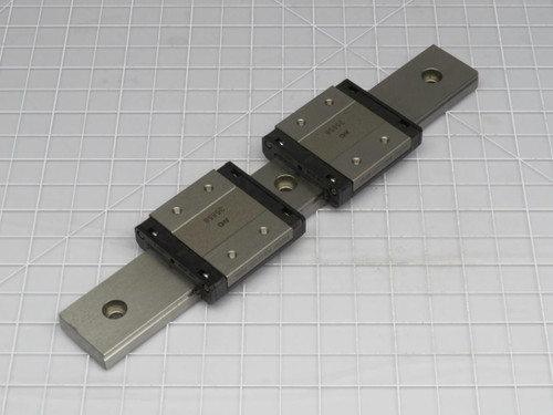 LOT OF 2 THK SRS12WM LINEAR BEARING BLOCKS ON A 7.5 IN RAIL T191640