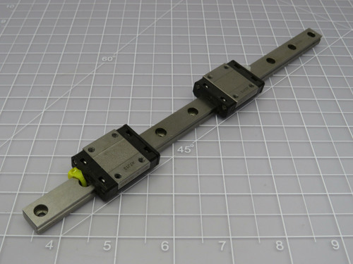 Lot of 2 THK SRS 12  Linear Bearing Blocks on A 10 1/2 In Rail  For Sale