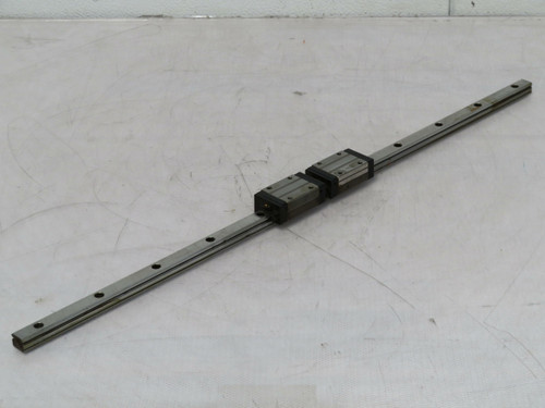 Lot of 2 NSK LS15  Linear Bearing Block on a 25 in Rail  For Sale