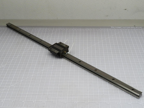 THK SR15  Linear Bearing Blocks on a 23 in Rail  For Sale