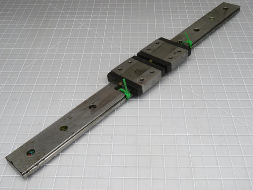 Lot of 2 IKD LWLF30BCS  Linear Bearing Blocks on a 16 in Rail  For Sale