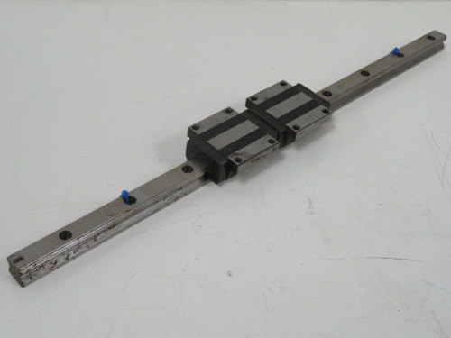 Lot of 2 THK HSR20  Linear Bearing Block on a 21 In Rail  For Sale