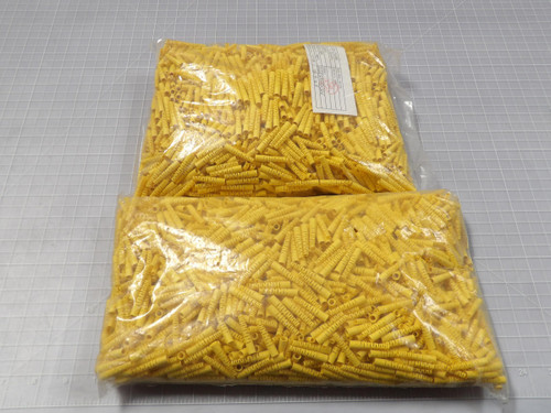 Lot of 3900 Commscope 1588153-4 Fiber Optic Connector Boot Yellow For Sale