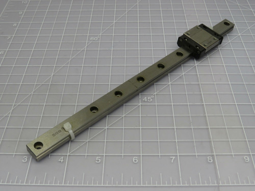 THK SRS12M  Linear Bearing Blocks on a 9.5 in Rail  For Sale