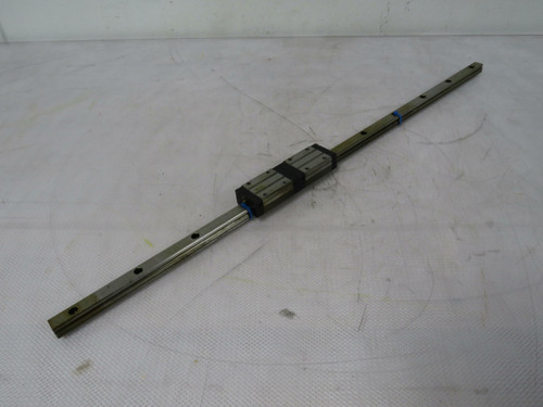 LOT OF 2 NSK LS15 LINEAR BEARING BLOCKS ON A 25 IN RAIL T188180