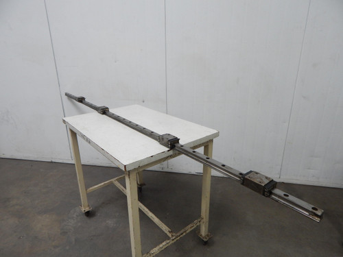 Lot of 4  1621-794-20 AA08N Linear Bearing Blocks on a 96 in Rail  For Sale