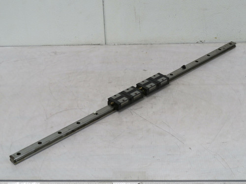 Lot of 4 THK SSR20  Linear Bearing Blocks on a 34.5 in Rail  For Sale