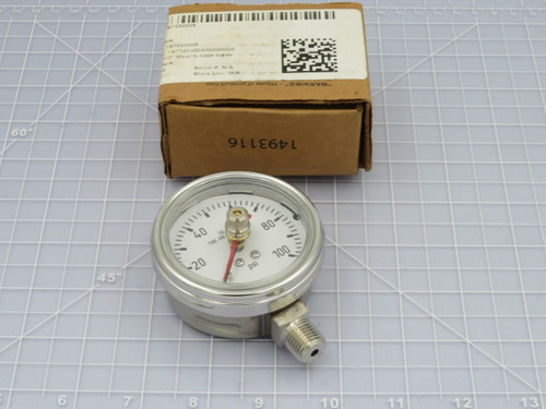Wika 187320305 187320300500000000 Gage 2 1/2 in Max 0-100 1/4  For Sale