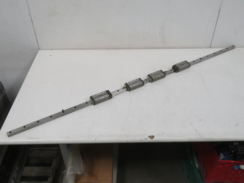 Lot of 3 THK  SHS20 YP7E312-FB Caged Ball LM Guides on 60 In Rail  For Sale