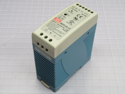 Mean Well  MDR-60-12  AC-DC Din Rail power supplies are 10W to 96W Ultra Slim power supplies in a plastic case  For Sale