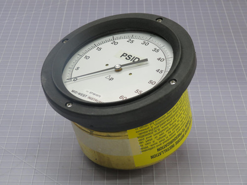 MID-WEST INSTRUMENT 109UE-10-(BY)O BRASS PRESSURE GAUGE T211961