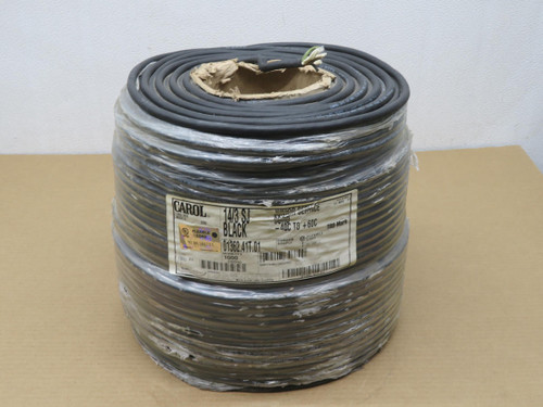 Lot of 1000 FT CAROL  01362.41T.01  JUNIOR SERVICE CORD 14/3 SJ Black  For Sale