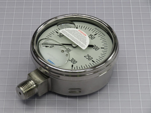 WIKA  9832640  INDUSTRIAL GAUGES - TYPE 233.54 (GLYCERINE FILLED) - 300 PSI - SIZE 4"  For Sale