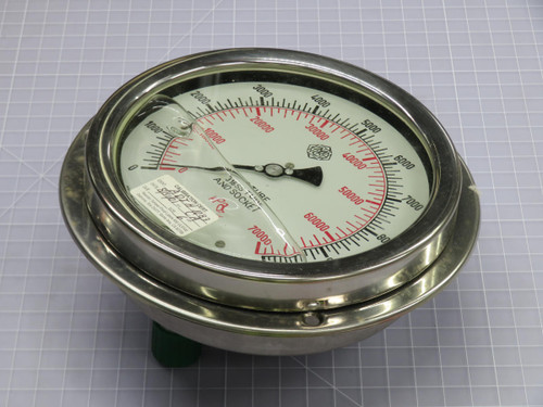 MCDANIEL CONTROL  AB 10730 HPPK  GLYCERIN FILLED PRESSURE GAUGE  For Sale