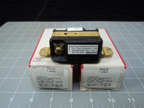 2 PASS & SEYMOUR 7310 TURNLOK SINGLE RECEPTACLE LOT T12703