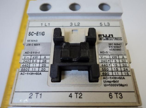 FUJI ELECTRIC SC-E1/G SE32AG 600VAC CONTACTOR T16022