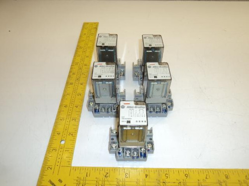 LOT OF 5 ALLEN-BRADLEY 700-HA32Z24 GENERAL PURPOSE TUBE BASE RELAYS 10 AMP 24V T18818