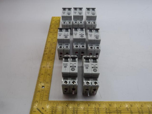 LOT OF 8 ALLEN-BRADLEY 1492-CB1 CIRCUIT BREAKERS 3A T18933