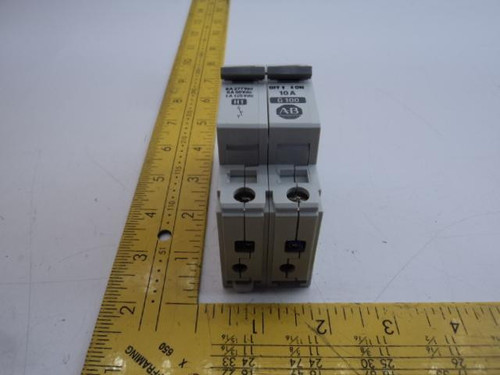 LOT OF 8 ALLEN-BRADLEY G100 H1 1492-CB1 1492-ACB BREAKER SWITCHES 10A T18975
