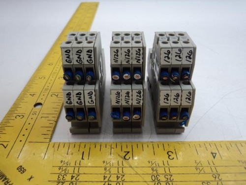 LOT OF 3 ALLEN-BRADLEY 1492-WD4 1492-EBD3 CIRCUIT BLOCK 4MM MAX. T18984