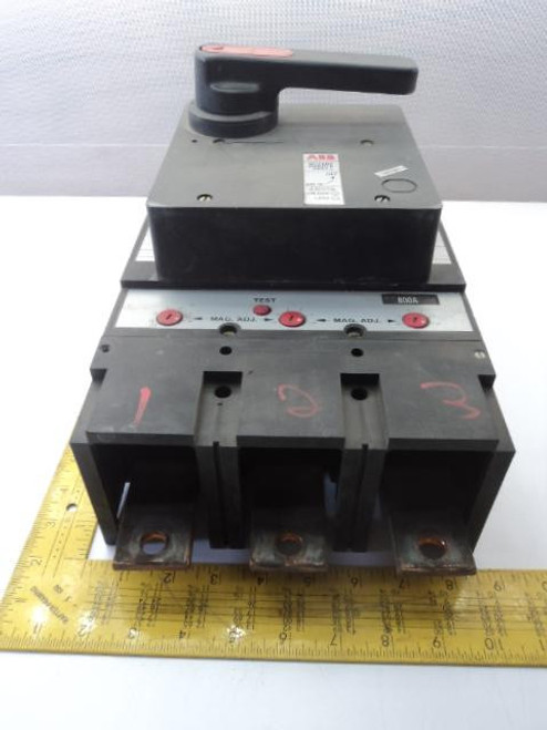 ABB MG-8683 UXAB 751530 R999 CIRCUIT BREAKER 600VAC 125/250VDC TYPE MH 3P 800A T17002