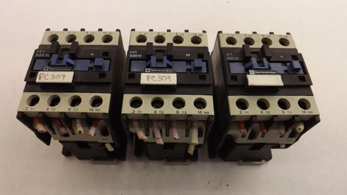 LOT OF 3 TELEMECANIQUE LC1D2510 CONTACTORS 575V 20 HP T22412