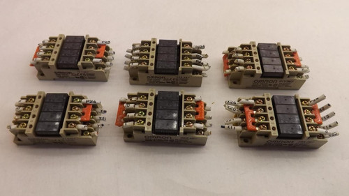 LOT OF 6 OMRON G6B-4BND TERMINAL BLOCK T22095