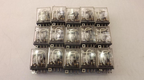 LOT OF 15 OMRON LY2N-D2 24VDC RELAYS T28731
