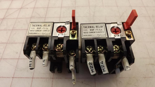 LOT OF 2 YASKAWA RHP-15/6.6 THERMAL OVERLOAD RELAY T32242