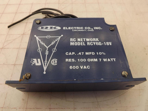 RK ELECTRIC RCY6G-18V RC NETWORK FILTER T33827