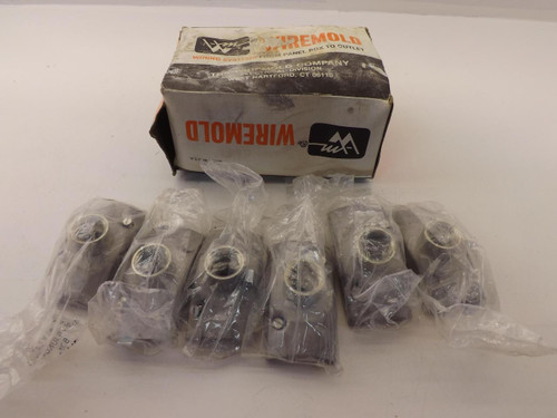 LOT OF 6 WIREMOLD 1542A NARROW JUNTCION BOX T37322