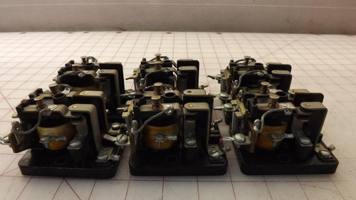 LOT OF 6 AMF POTTER & BRUMFIELD PR-80448-1 CONTACTOR RELAY T32229