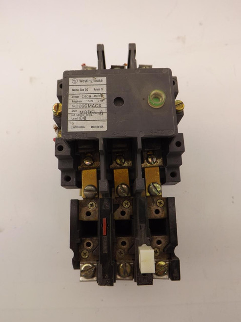 WESTINGHOUSE B200MACX NON REVERSING STARTER T40597